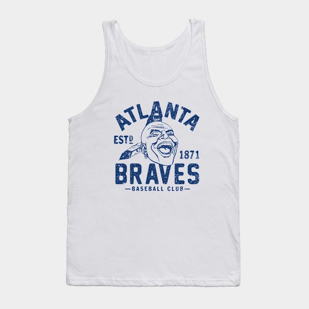 Old Style Atlanta Braves 3 by Buck Tee Tank Top by Buck Tee